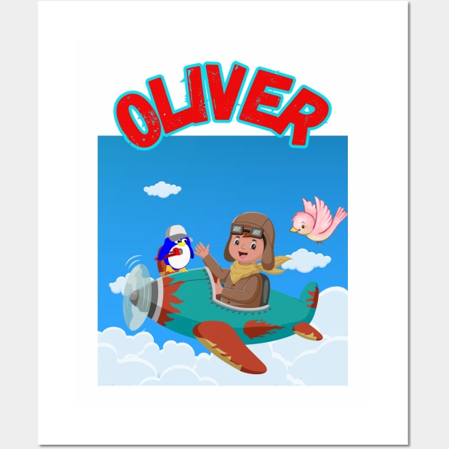 Oliver baby's name Wall Art by TopSea